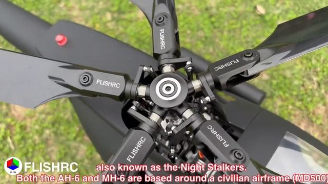 FLISHRC Roban AH-6 Little Bird 500 size Helicopter Scale with GPS H1 Flight control system смотреть онлайн
