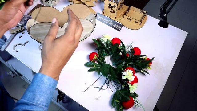 Laser Cut MDF Flower Heart Basket | Wedding Gift Basket VectorsFile.com смотреть онлайн