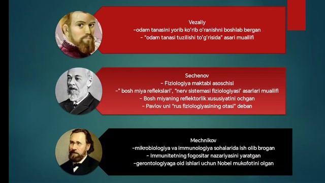 8 - SINF Biologiya Olimlari / Олимлар Биология
