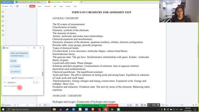 Chemistry/Biology lesson in preparation of Medical school Entrance exam on 15th April 2022 смотреть онлайн