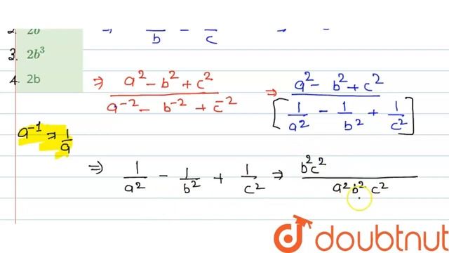 If b is the mean proportional between a,b andc, then (a^(2) - b^(2) + c^(2))/(a^(-2) - b^(-2)+c^... смотреть онлайн