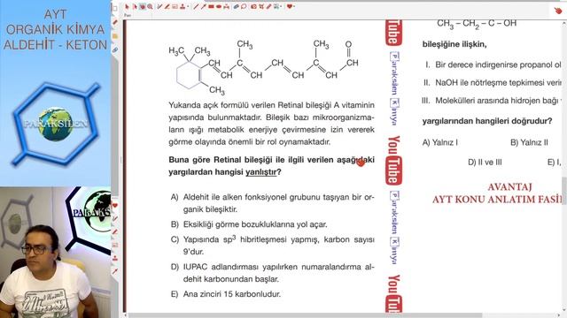 KARMA SORU ÇÖZÜMÜ - 33 (AYT - Organik Kimya - Aldehit - Keton смотреть онлайн