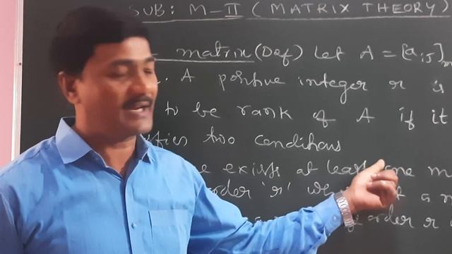 I B.Tech - Mathematics Sub: M - II (Rank of a Matrix with Examples Lecture -1) смотреть онлайн