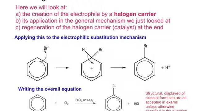 Electrophilic substitution of halogens onto benzene rings смотреть онлайн