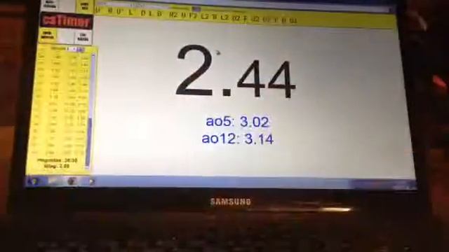 Rubik's cube 24 turns in 2.44 s смотреть онлайн