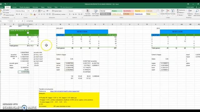 tamaño de muestra kappa de cohen en excel смотреть онлайн