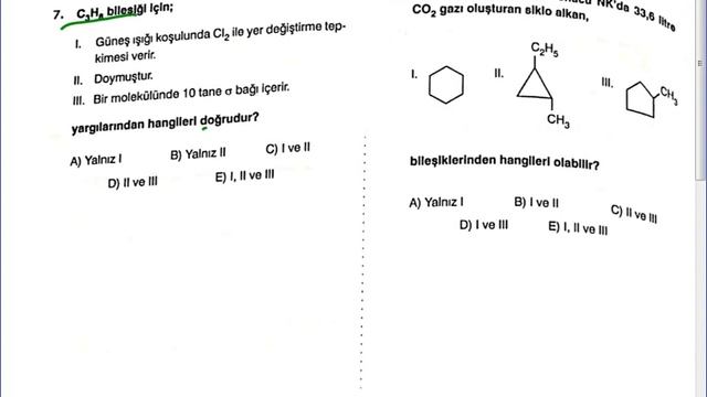 2021 AYT ORGANİK KİMYA TEST3 ALKANKARIN FİZİKSEL VE KİMYASAL ÖZELLİKLERİ смотреть онлайн