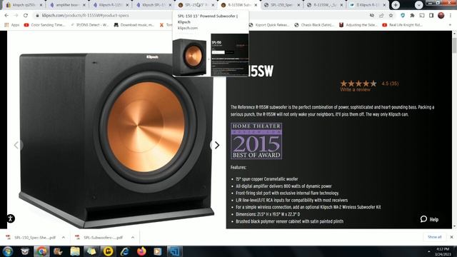 Klipsch R-115 VS Klipsch SPL-150 SUBWOOFER