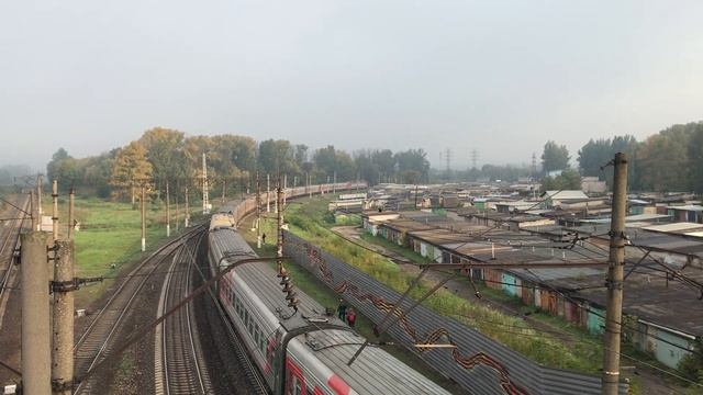 Электровоз ЧС7-023 с поездом 594Ж Анапа – Воркута смотреть онлайн
