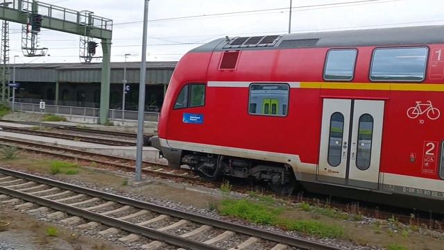 Passau Hbf / Danube river. DB Fernverkehr AG. ICE T, BR 440, Siemens Vectron. смотреть онлайн
