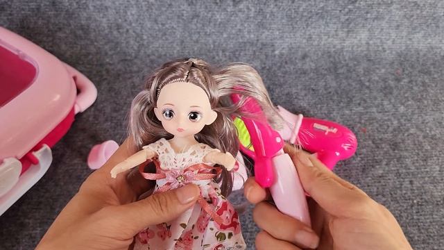 8 Minutes Satisfying With Unboxing Barbie Beauty Make Up Toy ASMR смотреть онлайн