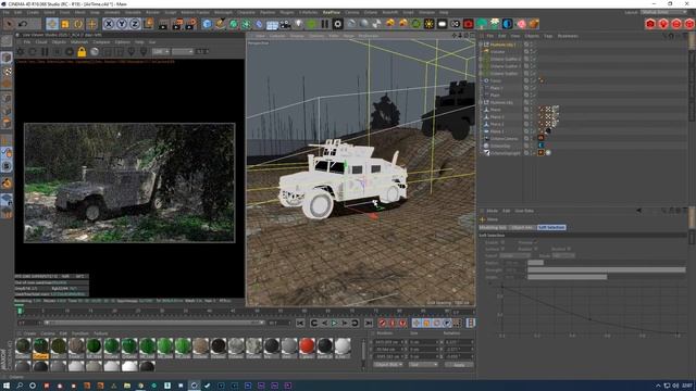 Cinema 4D Realistic Battlefield Speed Art Octane Render смотреть онлайн