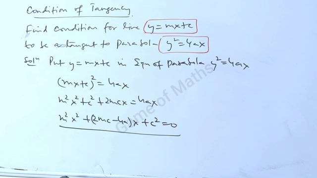 Coordinate Geometry/ Parabola/ Tangency explained смотреть онлайн