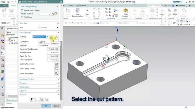 Tutorial-1 : FACE MILLING in Siemens NX CAM | Surface Finish Operation | CAD CAMER смотреть онлайн
