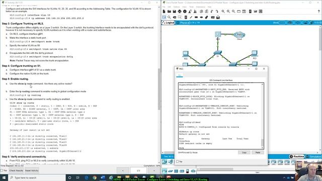 4.3.8 - Packet Tracer - Configure Layer 3 Switching and Inter-VLAN Routing смотреть онлайн