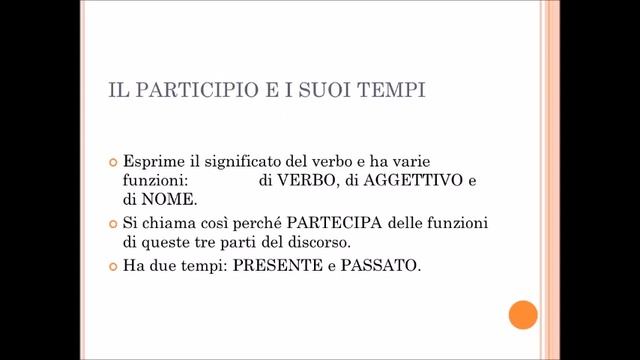 Rapporti temporali fra le reggente e la subordinata. Il participio e i suoi tempi смотреть онлайн