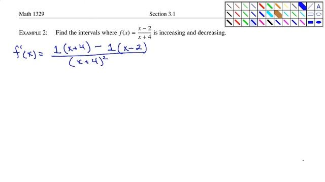 Business Calculus - Math 1329 - Section 3.1 - Increasing and Decreasing Functions; Relative Extrema смотреть онлайн