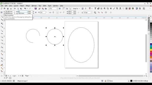 Corel Draw Ellipse Tool Hindi || Urdu - Tutorial 3 смотреть онлайн
