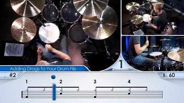 Adding Drags To Your Fills - Drum Lesson (DRUMEO) смотреть онлайн