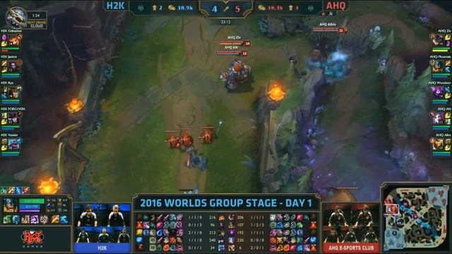 (골드 INSIGHT) 2016롤드컵 1일 3경기 H2K vs AHQ смотреть онлайн
