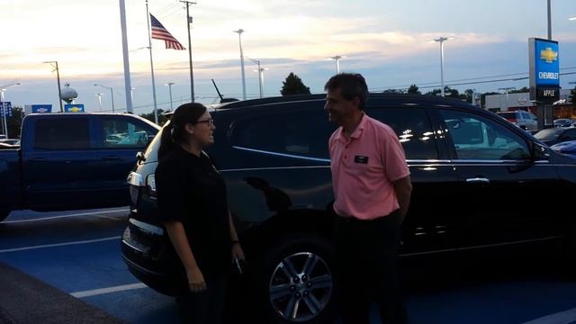 Christine with her Brand New 2016 Traverse and salesman Greg Stern from Apple Chevrolet. смотреть онлайн