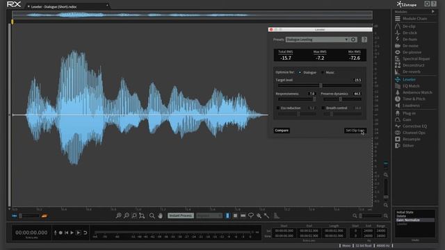 Leveler in iZotope RX 5 Advanced Audio Editor | Before and After Audio Exampl смотреть онлайн