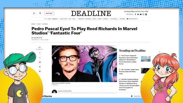 Pedro Pascal Is Mr. Fantastic In MCU Fantastic Four Reboot?!