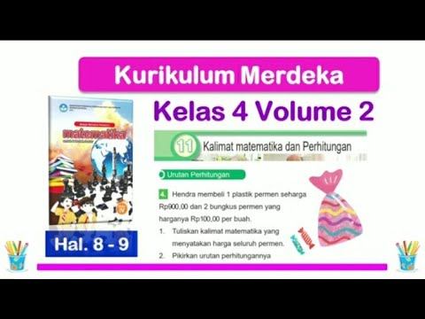 Matematika Kelas 4 Vol. 2 Hal. 8 - 9 - Bab 11 Kalimat Matematika Dan Perhitungan  Urutan Perhitunga