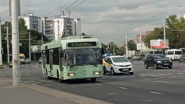 АКСМ 321 (БОРТ. 4627) 55 маршрут (остановка "Матусевича") смотреть онлайн