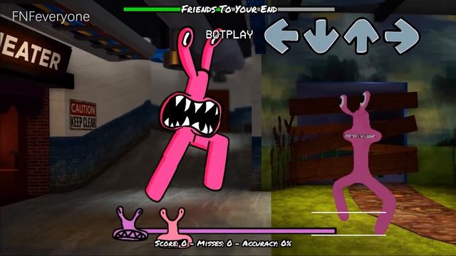 FNF 2D New Rainbow Friends RED, YELLOW, PINK VS Rainbow Friends | Remake Rainbow Friends ALL PHASES