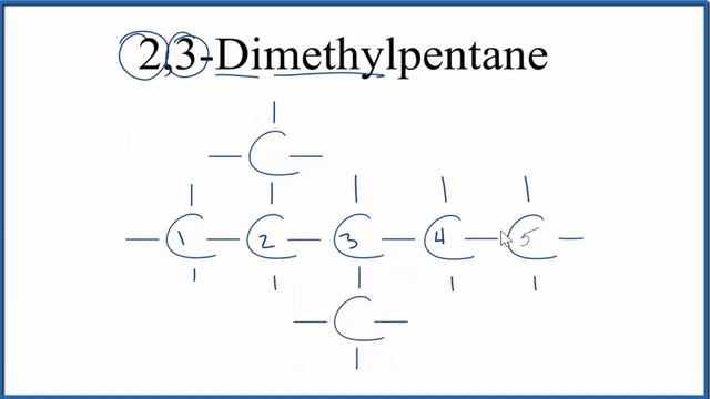 How to Write the Structural Formula for 2,3-Dimethylpentane (C7H16) смотреть онлайн