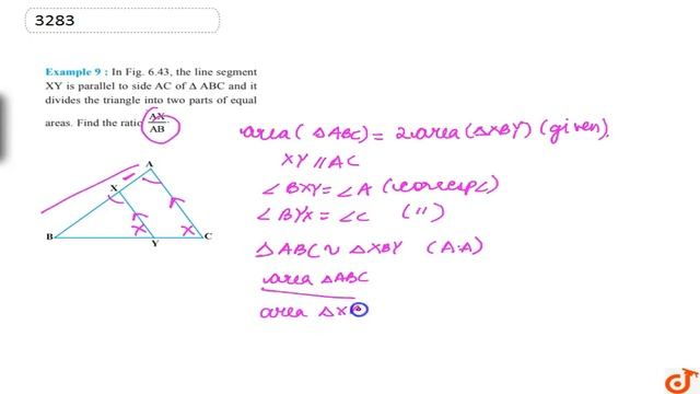 In Figure the line segment XY is parallel to side AC of `DeltaA B C` and it divides the triangle... смотреть онлайн