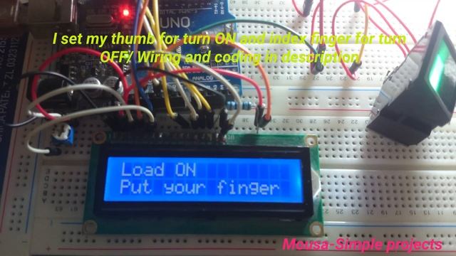 220V Switch with Fingerprint Scanner Using Arduino (with code) смотреть онлайн