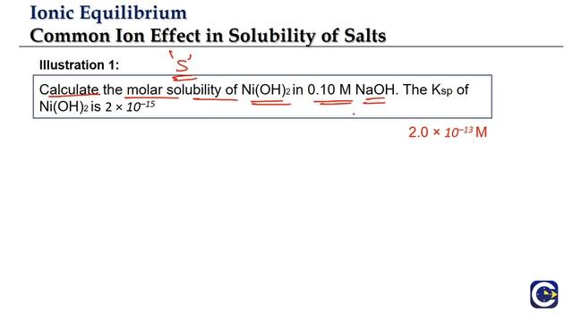 Ionic Equilibrium-10-Common Ion Effect in Solubility of Salts смотреть онлайн