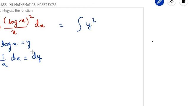 Integration of (log x)^2/x , integration by substitution смотреть онлайн