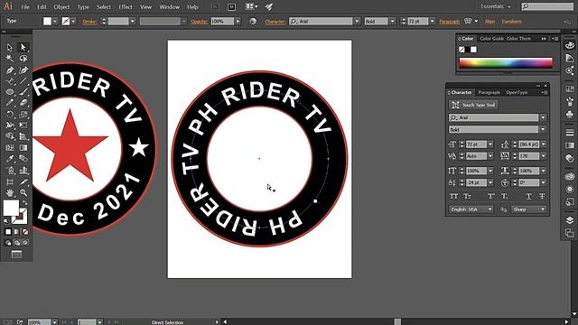 How to Create Circle Logo in Adobe Illustrator смотреть онлайн