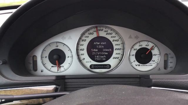Mercedes E55 AMG 0-200 acceleration смотреть онлайн
