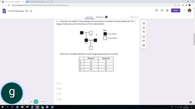 Answering Autosomal Dominant and Recessive Google Form смотреть онлайн