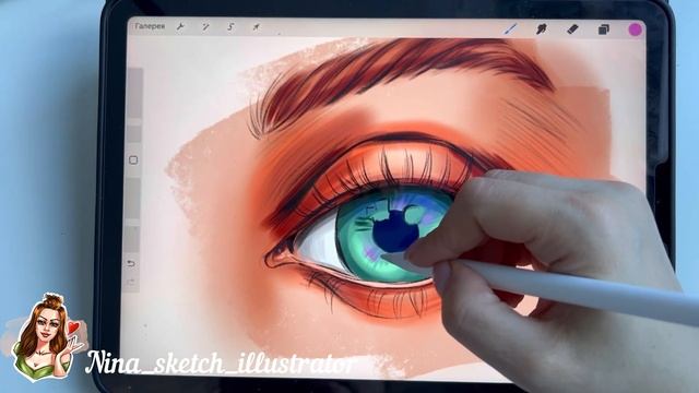Рисуем на телефоне или планшете в программе Procreate. Часть 2 цвет и детали смотреть онлайн