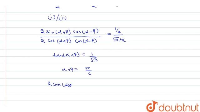Let `L` denots value of `cos^(2)(alpha - beta)` if `sin2alpha + sin2beta = (1)/(2), cos2alpha + смотреть онлайн
