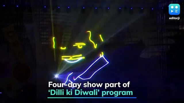 Laser light show in Delhi for Diwali смотреть онлайн