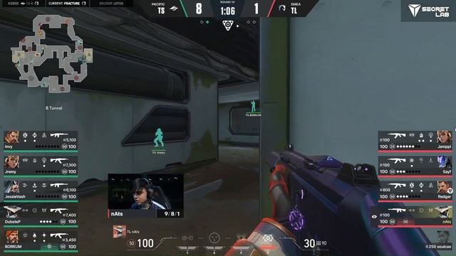 Team Secret vs Team Liquid - MAP 2 FRACTURE - VCT LOCK//IN 2023 - Omega Bracket 1 (Day 7) смотреть онлайн