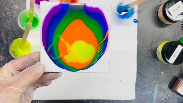 How to create cells in epoxy. Pigment paste fun смотреть онлайн