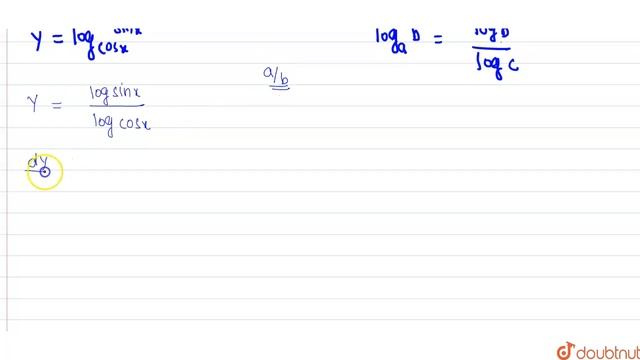 If `y=log_(cosx)sinx,` then `(dy)/(dx)` is equal to смотреть онлайн