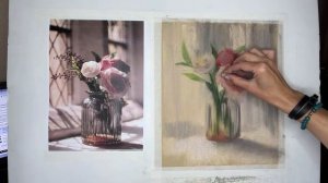 Рисуем розы. Бесплатный урок рисования сухой пастелью