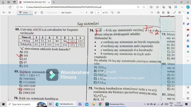 Say sistemləri,İNFORMATİKA, DİM-2023, смотреть онлайн