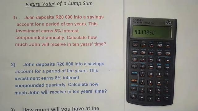 Future Value of a Lump Sum | HP 10bIIplus Financial Calculator смотреть онлайн