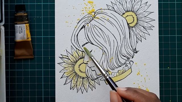 Lemon Yellow Colour - Watercolour Highlight Illustration смотреть онлайн