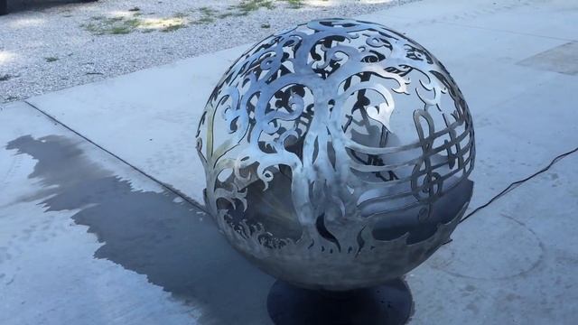 TOM's STAINLESS steel FIRE PIT water fall fogger fountain LED смотреть онлайн