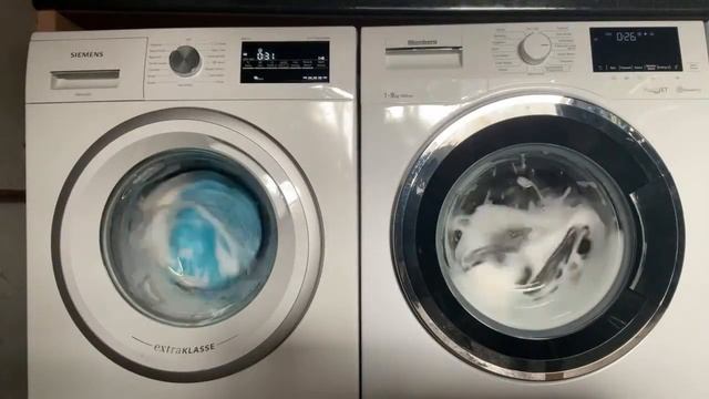 Wash Race Siemens WM14T492GB/72 Rapid 60 60’c vs Blomberg LWF194520QW Fast Full Load 60 смотреть онлайн